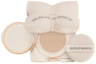 Кушон тональный Muzigae Mansion Sleek Water Cushion Pressed Foundation для лица, 15 г