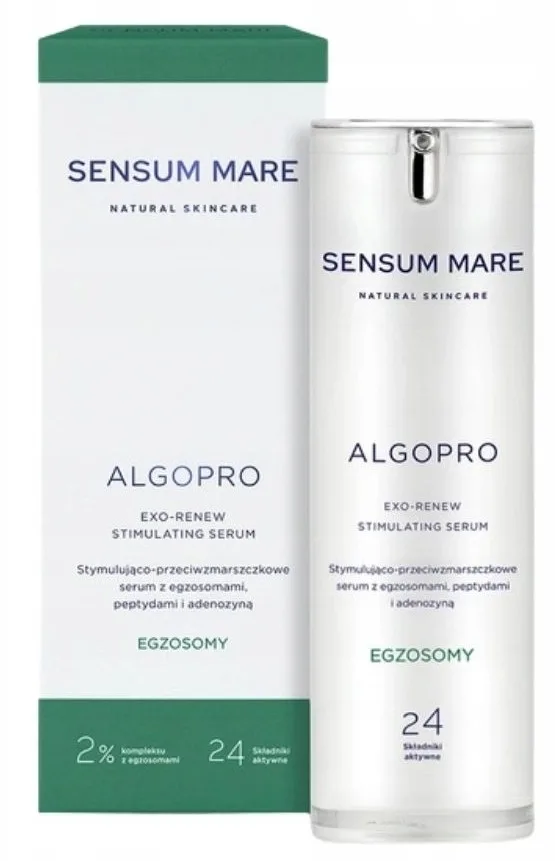 Сыворотка для лица Sensum Mare Algopro Egzosomy Stimulating против морщин, с экзосомами и пептидами, 30 мл