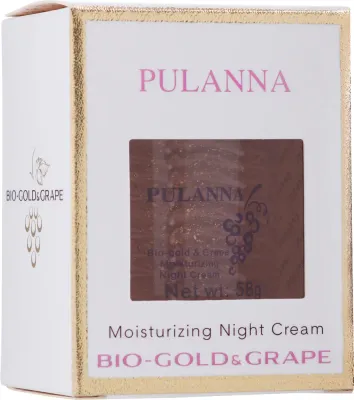Крем для лица Pulanna Bio-Gold & Grape ночной увлажняющий 58 г