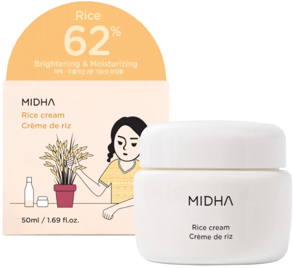 Крем для лица MIDHA Rice с рисом увлажняющий 50 мл