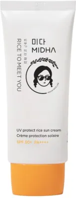 Крем для лица MIDHA UV Protect с рисом солнцезащитный SPF 50+ 50 мл