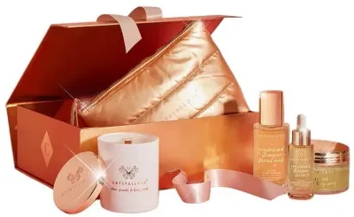 Набор Crystallove The Glow Ritual Clear Quartz сыворотка 30 мл мист 100 мл скраб для тела 200 г соевая свеча и косметичка