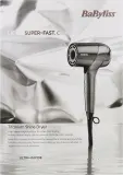 Фен BaByliss Titanium Shine D6200DE мотор BLDC двойная ионизация темно-серый — фото 2