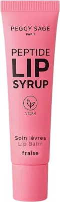 Бальзам для губ Peggy Sage Peptide Lip Syrup Strawberry с пептидами, аромат клубники, 10 мл