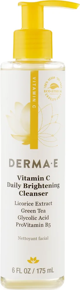 Осветляющий очищающий гель для лица Derma E Ever Tone с ретинолом, бакучиолом и витамином C