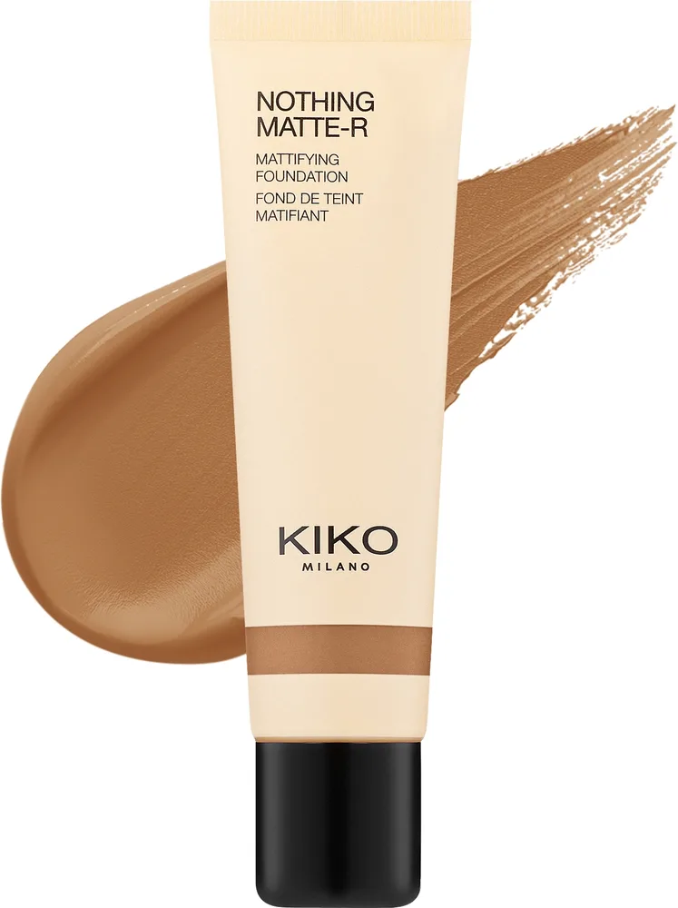 Тональная основа Kiko Milano Nothing Matte-R Mattifying матирующая, 27 мл, оттенок 4.5 - Gold