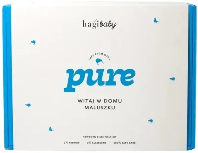 Детский набор Hagi Baby Pure гель для мытья масло для ванны крем и крем под подгузник с алоэ 300+200+75+75 мл