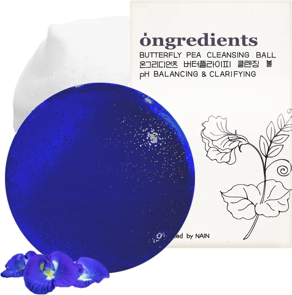 Мыло-шар очищающее Ongredients Butterfly Pea, уценка, 110 г
