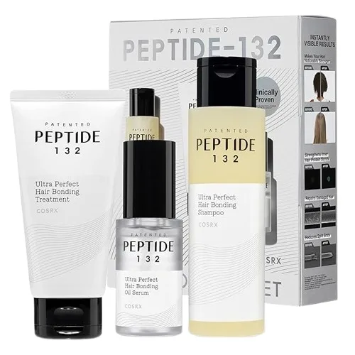 Набор для волос Cosrx Peptide-132 шампунь маска и масло-сыворотка с пептидом для поврежденных волос 200+120+28 мл