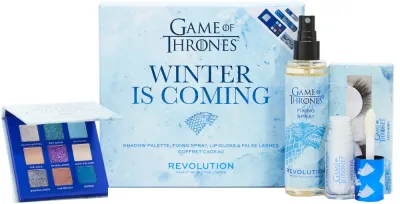 Набор для макияжа Makeup Revolution Game Of Thrones палетка теней фиксирующий спрей блеск и накладные ресницы уценка