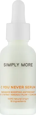 Сыворотка для лица Simply More C You Never Serum антиоксидантная, осветляющая, с витамином C, 30 мл