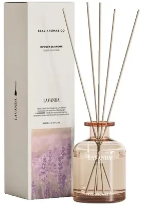 Диффузор ароматический Seal Aromas Origins Lavender с палочками, аромат лаванды, 250 мл