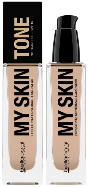 Полуматовый тональный флюид Bellaoggi My Skin Tone Foundation увлажняющий, SPF 15, 30 мл, оттенок 00N - Porcelain