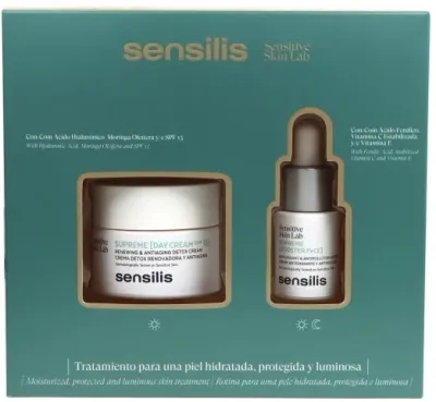 Набор Sensilis Sensitive Skin Lab дневной крем SPF 15 50 мл и бустер-сыворотка 15 мл