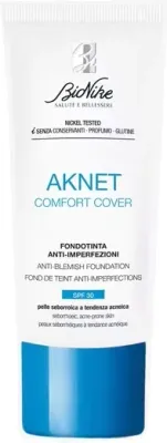 Матирующий тональный флюид BioNike Acne Comfort Cover Foundation для жирной кожи SPF 30, 30 мл