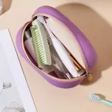 Косметичка Ecarla KS157 силиконовая водонепроницаемая лиловая 18х11х7 см — фото 5