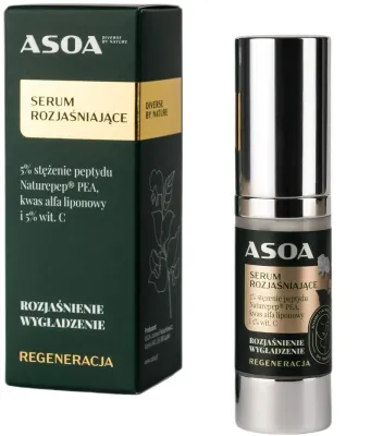 Сыворотка для лица Asoa Brightening Serum осветляющая, против морщин и пигментации, с витамином C, 15 мл