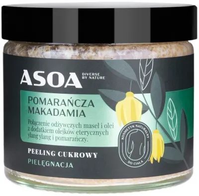 Asoa Asoa Sugar Scrub - Сахарный скраб для тела с апельсином и макадамией, 250 мл