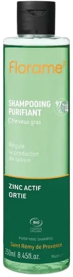 Шампунь Florame Purifying очищающий для жирной кожи головы с крапивой и цинком, 250 мл