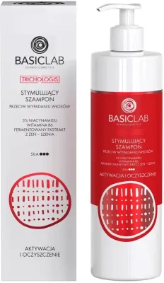 BasicLab Dermocosmetics BasicLab Dermocosmetics Trichologis * - Шампунь BasicLab Trichologis против выпадения волос, с 3% ниацинамида и кофеином, 300 мл