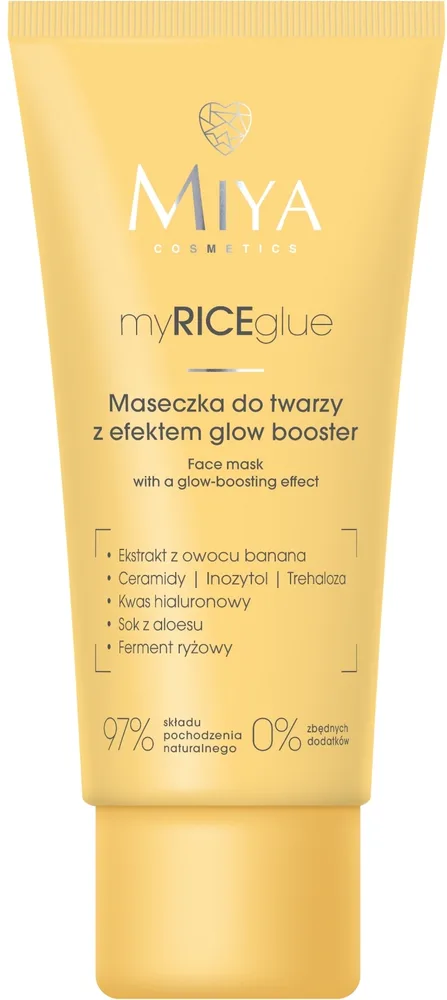 Увлажняющая маска для лица Miya Cosmetics MyRiceGlue Glow Booster с керамидами и AHA-кислотой, 60 мл