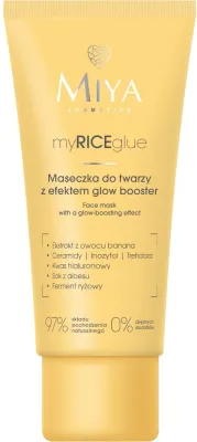 Увлажняющая маска для лица Miya Cosmetics MyRiceGlue Glow Booster с керамидами и AHA-кислотой, 60 мл