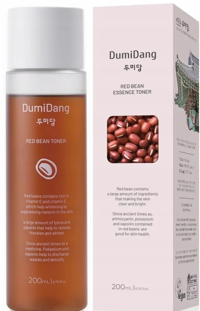 Тоник для лица DumiDang Red Bean Essence Toner с экстрактом красной фасоли, увлажняющий, 200 мл