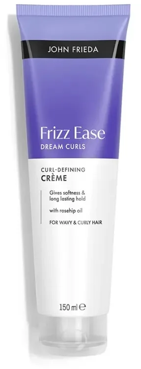 Крем для волос John Frieda Frizz Ease Dream Curls для кудрявых, чёткость завитков и контроль пушистости, с маслом жожоба и шиповника, 150 мл