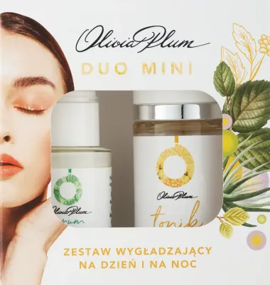 Набор для лица Olivia Plum Duo Mini увлажняющая сыворотка и тоник с гликолевой кислотой для сияния уценка 15+30 мл