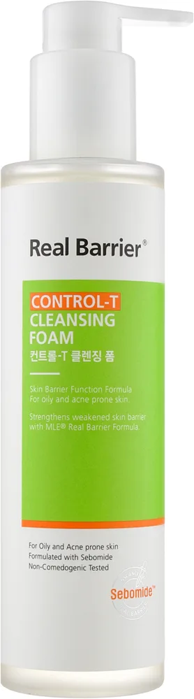 Real Barrier Control-T Cleansing Foam очищающая пенка для жирной кожи с себум-комплексом 190 мл