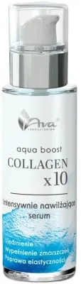 Сыворотка для лица AVA Laboratorium Aqua Boost Collagen x10 интенсивно увлажняющая, с коллагеном и гиалуроновой кислотой, 30 мл