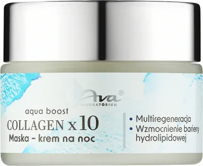 Крем-маска для лица AVA Laboratorium Aqua Boost Collagen ночная 50 мл
