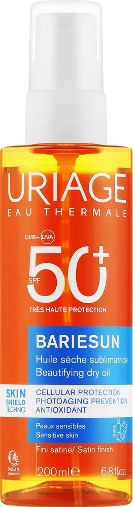 Солнцезащитное сухое масло-спрей для тела Uriage Bariesun SPF 50+