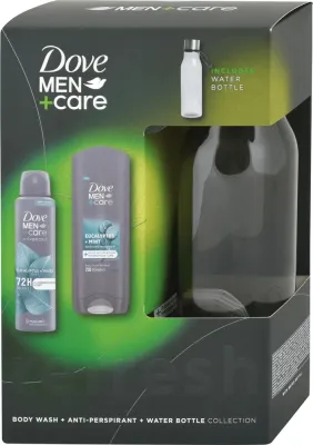 Мужской набор Dove Men+Care Eucalyptus антиперспирант 150 мл гель для душа 250 мл и бутылка для воды