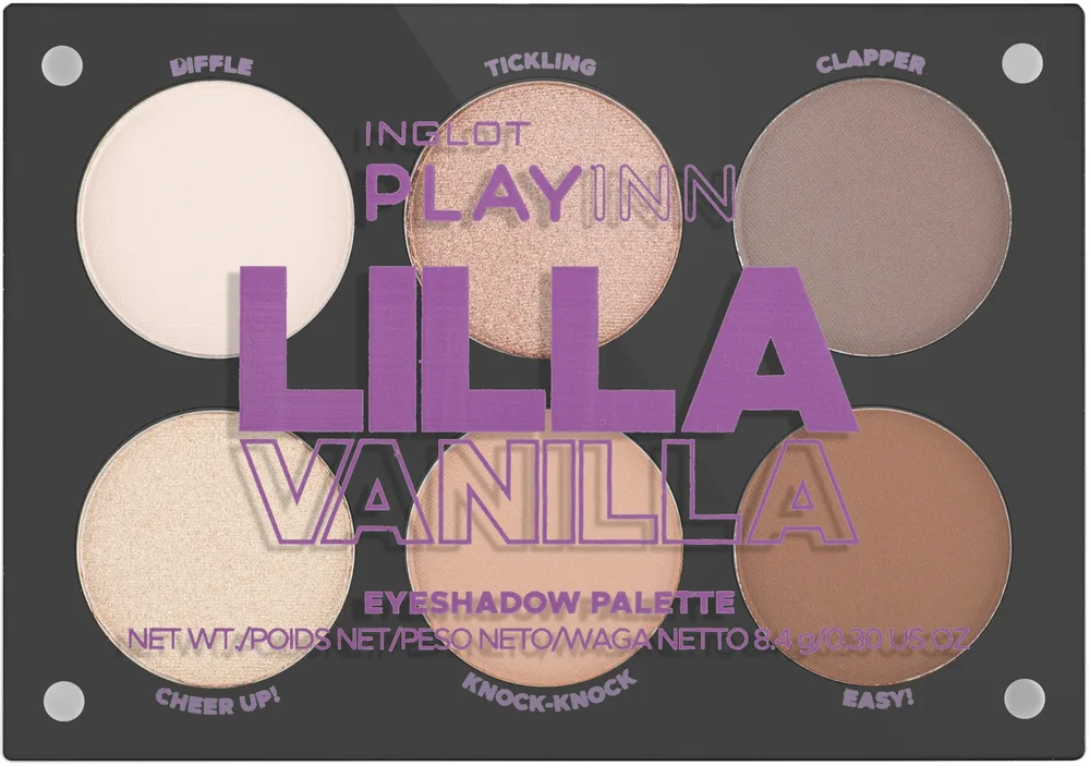 Палетка теней для век Inglot Playinn Eyeshadow Palette 6 оттенков нюдовая