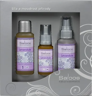 Набор для лица Saloos Lavender гидрофильное масло масло для лица и цветочная вода с лавандой уценка 50+20+50 мл