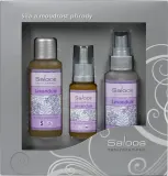 Набор для лица Saloos Lavender гидрофильное масло масло для лица и цветочная вода с лавандой уценка 50+20+50 мл — фото 1