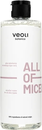 Мицеллярная вода Veoli Botanica All Of Micellar деликатная, для любого типа кожи, 500 мл