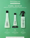 Набор Phytorelax Laboratories Keratin Curly шампунь 250 мл спрей для волос 200 мл и кондиционер 100 мл — фото 1