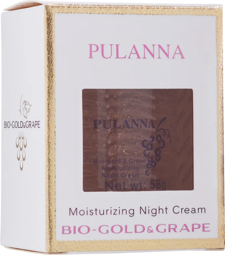 Крем для лица Pulanna Bio-Gold & Grape с золотом ночной 58 г