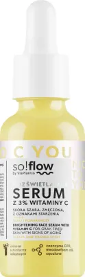 Масляная сыворотка для лица So!Flow Brightening с витамином C и коэнзимом Q10 осветляющая, 30 мл