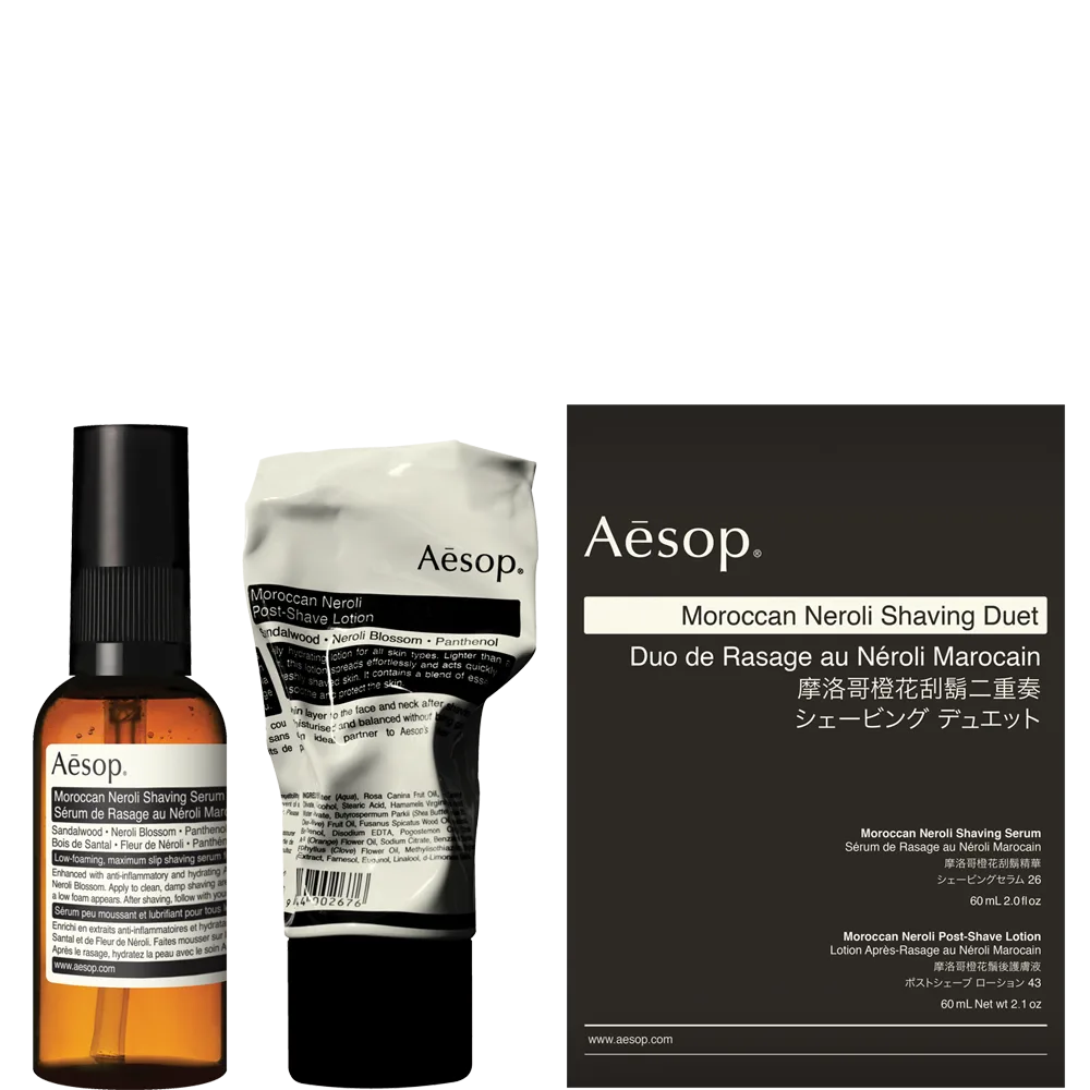 Набор для бритья (сыворотка и лосьон) Aesop Moroccan Neroli