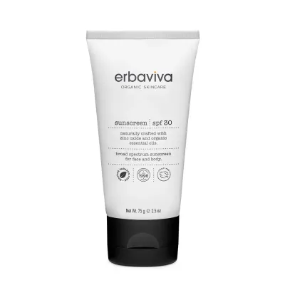 Натуральный солнцезащитный крем для лица и тела Erbaviva Sunscreen SPF 30, 75 г