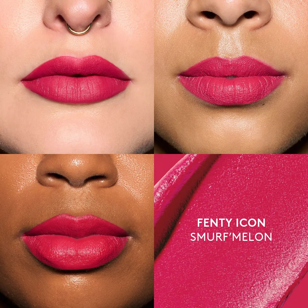 Помада для губ "Розовый рассвет" Fenty Beauty Fenty Icon Velvet Liquid Lipstick, Smurf'Melon, 5.5 г