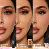 Утрясающий пудр с фиксацией в мини-формате Huda Beauty Baby Bake Mini Easy Bake Loose Powder, оттенок Peach Pie — фото 3