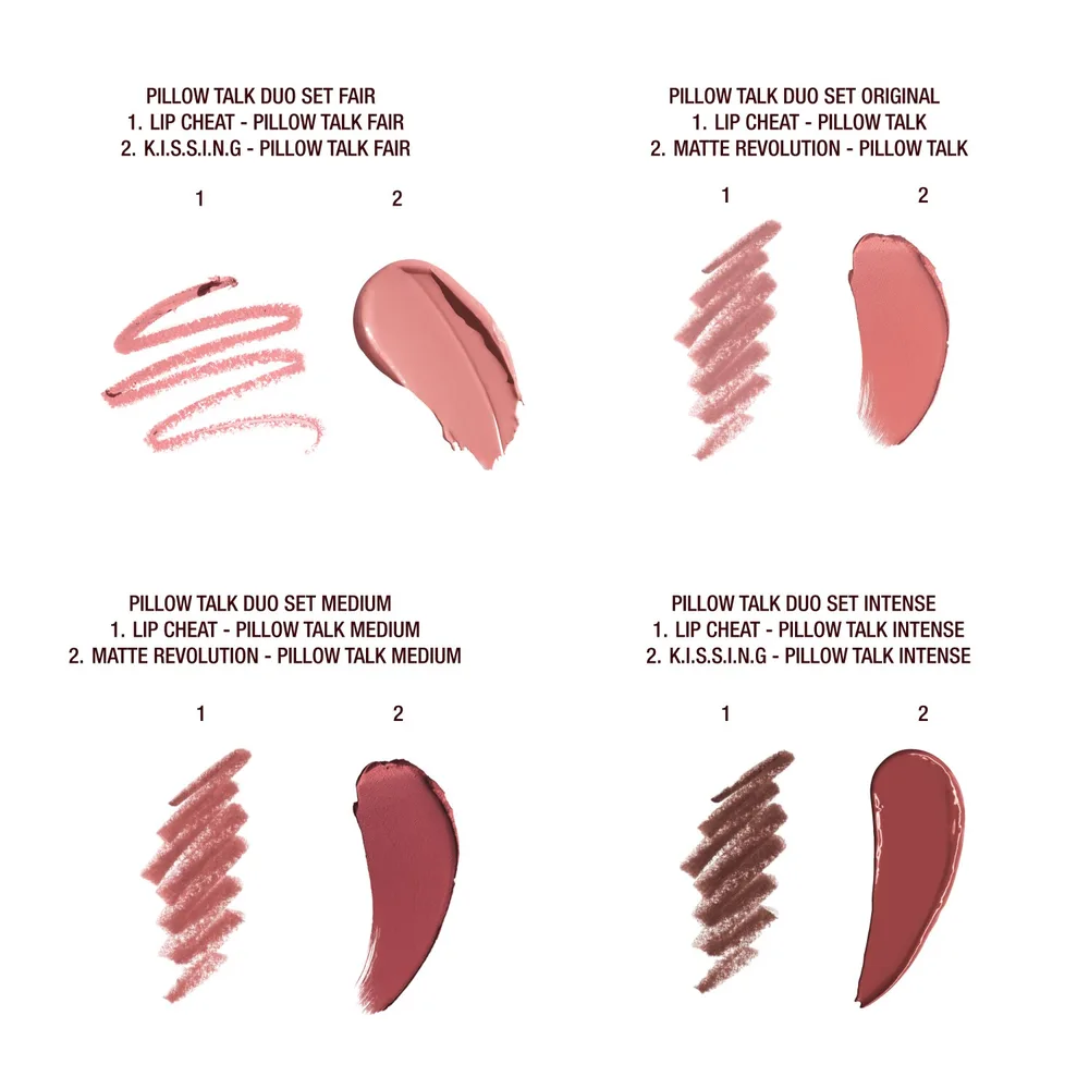 Набор 2 продуктов для макияжа губ Charlotte Tilbury Pillow Talk Duo Set, 1.5 г, оттенок Pillow Talk Deep