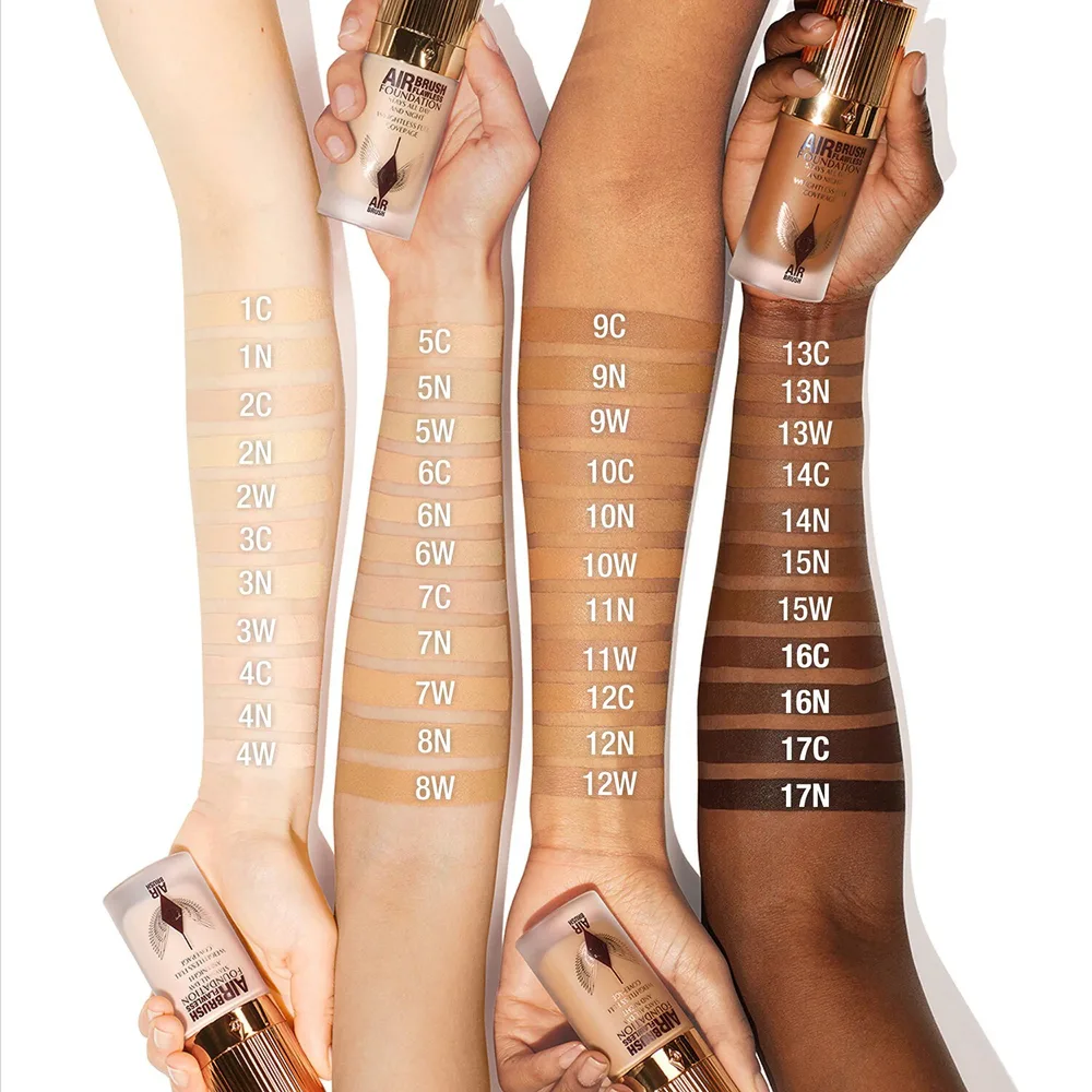 Макияж для лица - Крем-бальзам для сияния кожи Charlotte Tilbury Airbrush Flawless Foundation, 30 мл, оттенок 17 Neutral