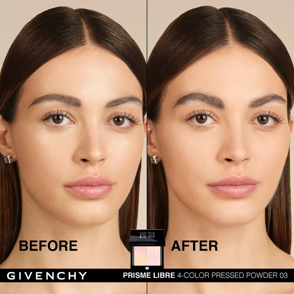 Утрвалющий, матирующий и корректирующий пудр прессованный Givenchy Prisme Libre Pressed Powder, 7 г, оттенок N01 - Mousseline Pastel
