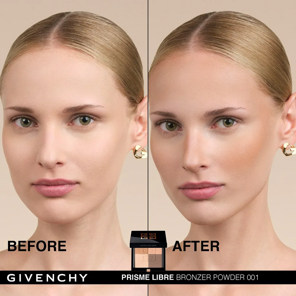 4-цветной бронзирующий и контурный порошок Givenchy Prisme Libre Bronzer Powder, 7 г, оттенок N001 - Mousseline Bronzée