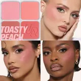 Палетка с румянами и хайлайтером Huda Beauty Blush Filter Blurring Blushlighters Palette, 7.5 г, оттенок Rose Berry — фото 2